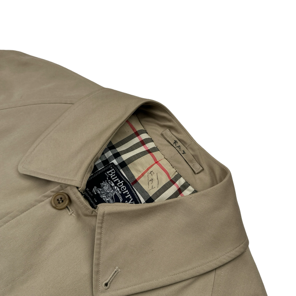 Burberry Nova Check Lined Tan Trench Coat - XXL