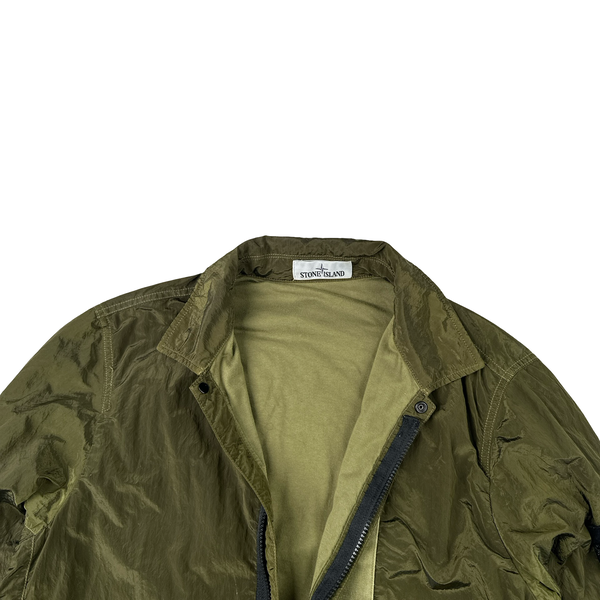 Stone Island 2017 Green Nylon Metal Shimmer Overshirt - Medium