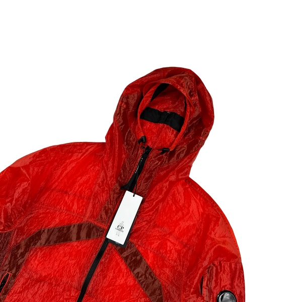 CP Company Red Garment Dyed Nylon Kan D Shell Jacket - Small