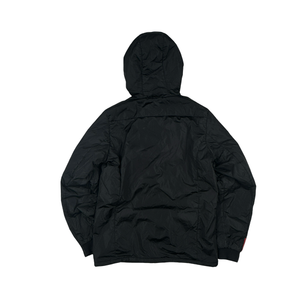 Prada Black Red Tab Packable Bag Nylon Windbreaker Jacket - Large