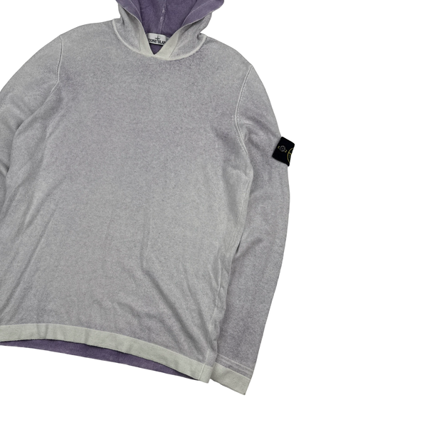 Stone Island Hand Sprayed Knitted Hoodie - Large