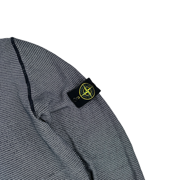 Stone Island 2010 Grey Cotton Mesh Pullover Hoodie - XXL