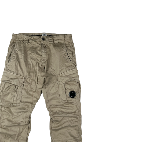 CP Company Tan Ergonomic Fit Cargo Trousers - Small