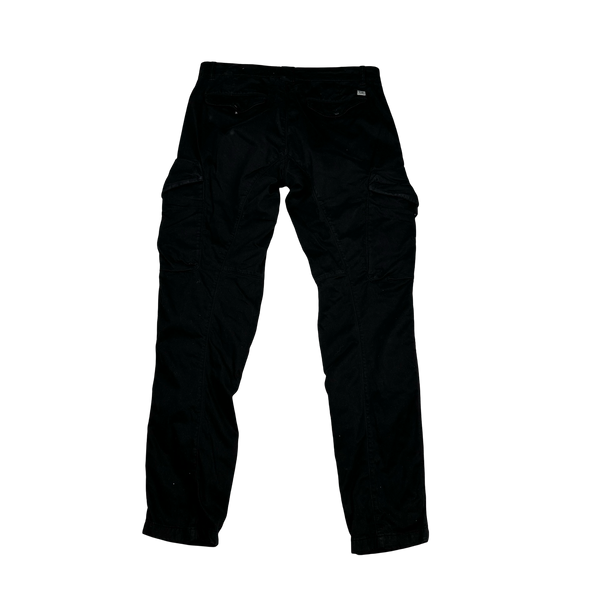 CP Company Black Ergonomic Fit Cargo Trousers - Small