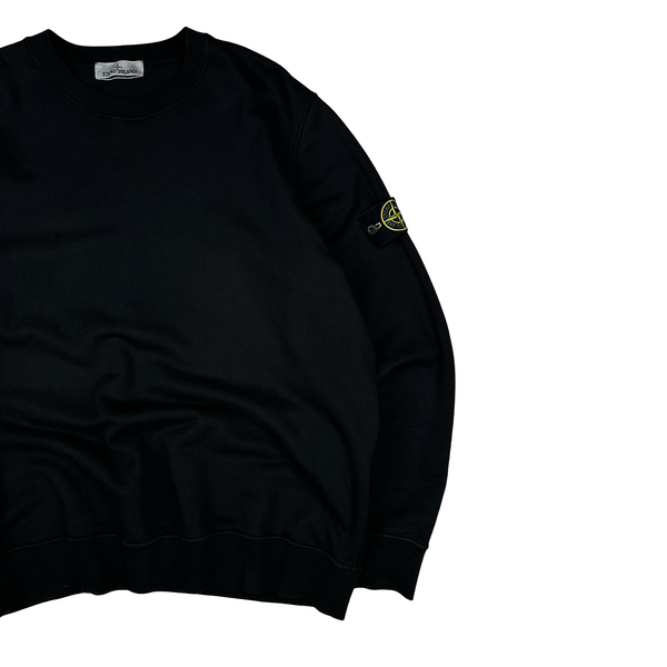 Stone Island 2022 Black Cotton Crewneck Sweatshirt - XXL