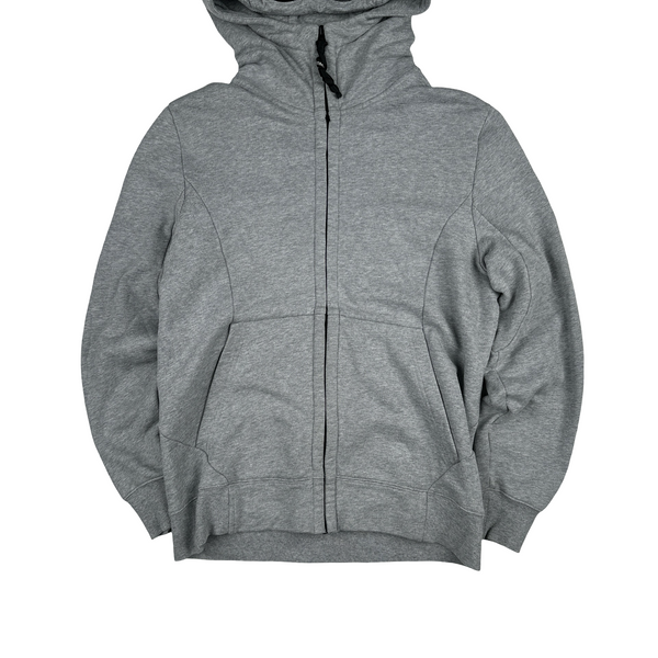 CP Company Grey Cotton Goggle Hoodie - Large