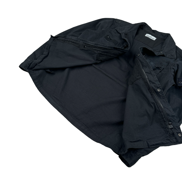 Stone Island 2015 Black Thick Cotton Multi Pocket Jacket - Large