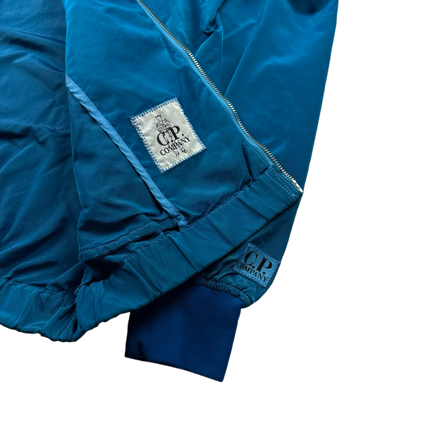 CP Company 2010 Nylon Shimmer Hooded Spellout Jacket - Medium
