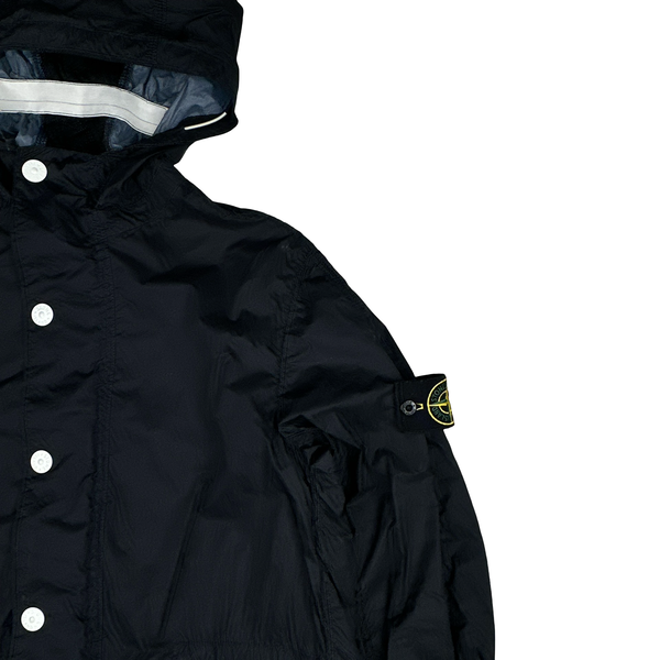Stone Island 2010 Navy Blue Membrana TC Long Jacket - Medium