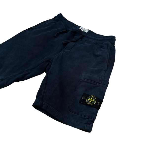 Stone Island 2021 Navy Cotton Shorts - Medium