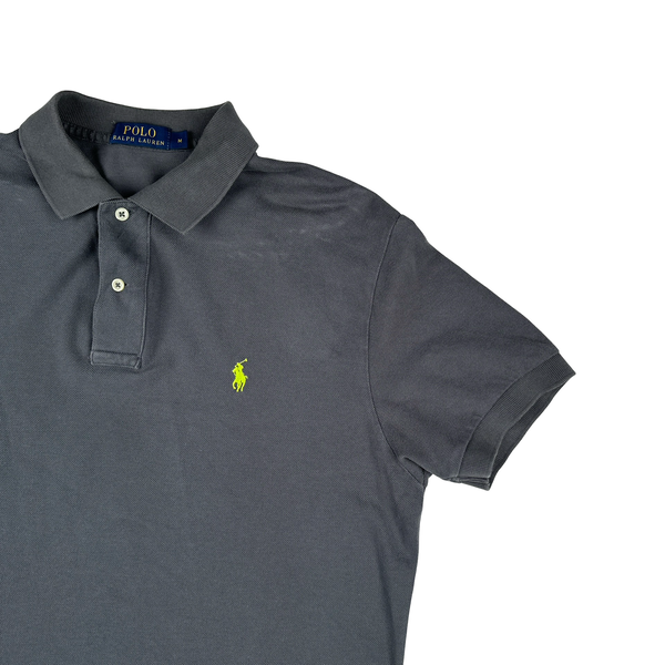 Ralph Lauren Grey Cotton Polo Shirt - Medium