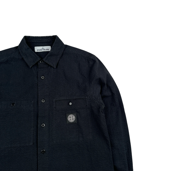 Stone Island 2020 Black 3D Cotton Tela Buttoned Shirt - Small