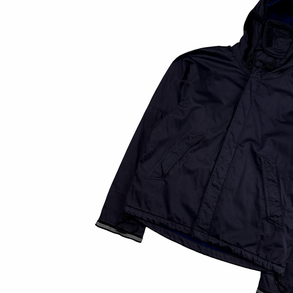Stone Island 2004 Navy Raso Floccato Riot Mask Sniper Jacket - Medium
