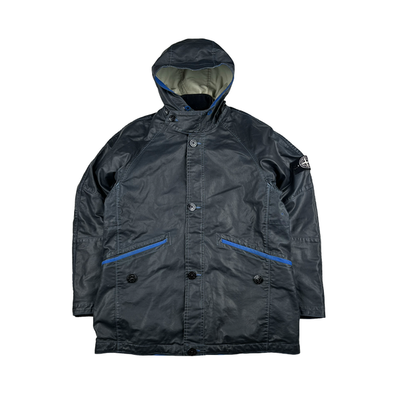 Stone Island Blue 2009 Dutch Rope Waxed Ice Jacket - XL