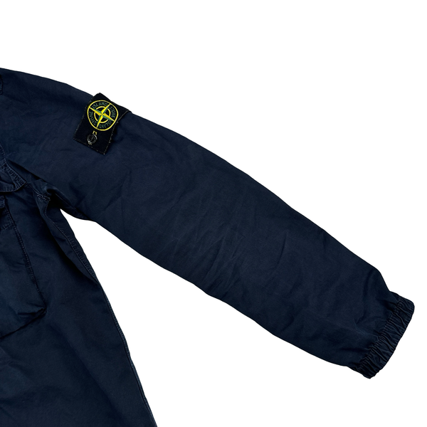 Stone Island 2020 Navy Cotton Zipped Overshirt - Small