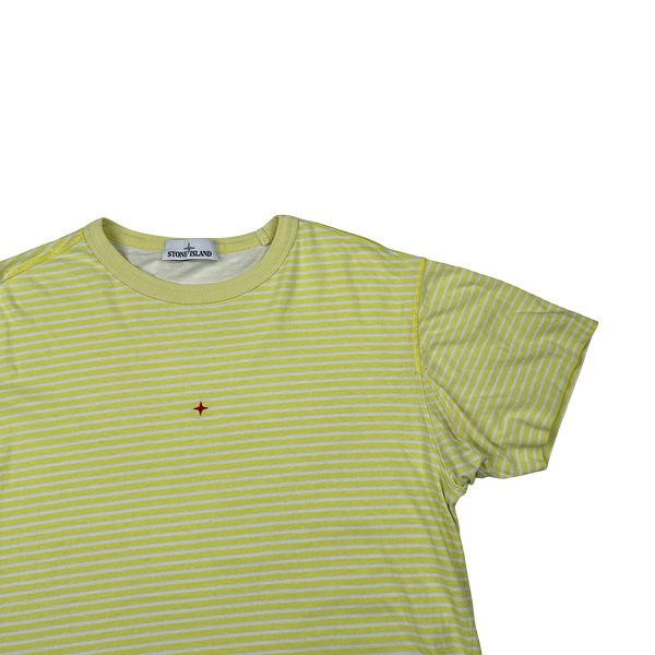 Stone Island 2019 Yellow Striped Marina T Shirt - XL