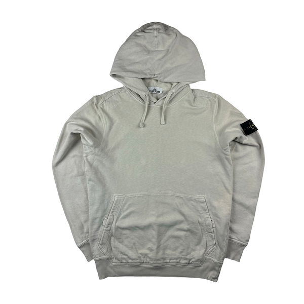 Stone Island 2018 Cream Cotton Hoodie - Medium