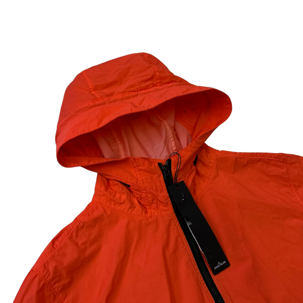 Stone Island Red Naslan Light Watro TC Hooded Jacket - Medium