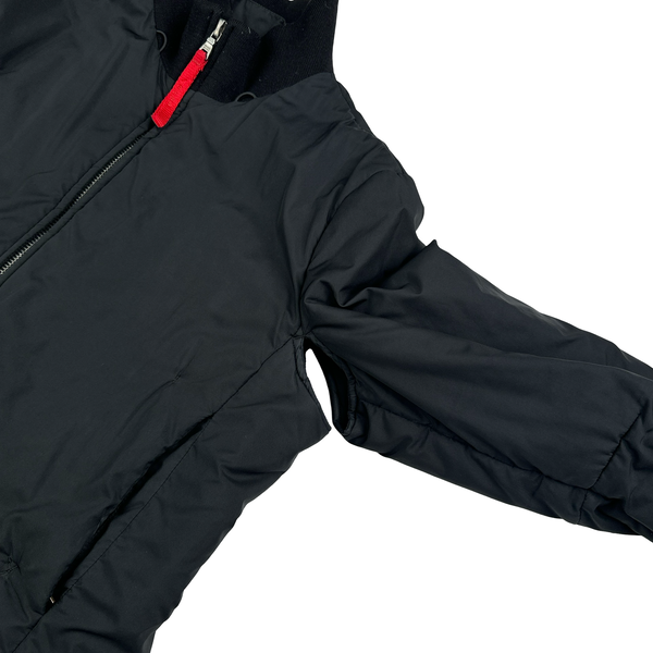 Prada Black Nylon Red Tab Padded Jacket - Medium