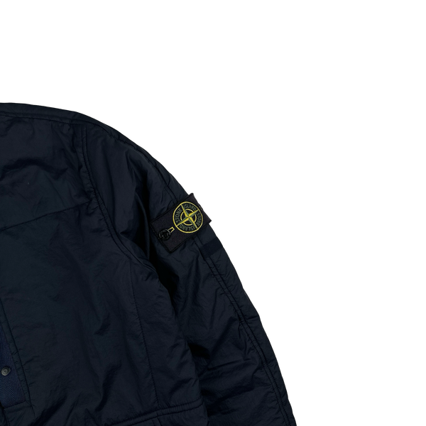 Stone Island Navy Nylon Padded Bomber Jacket - Medium