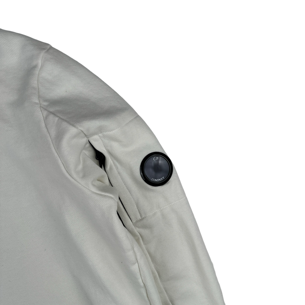 CP Company White Cotton Crewneck Sweatshirt - Medium