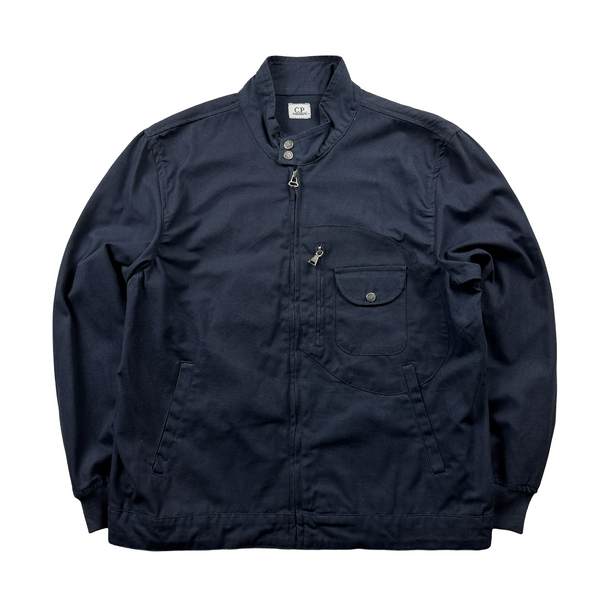 CP Company Navy Zipped Overshirt - Large