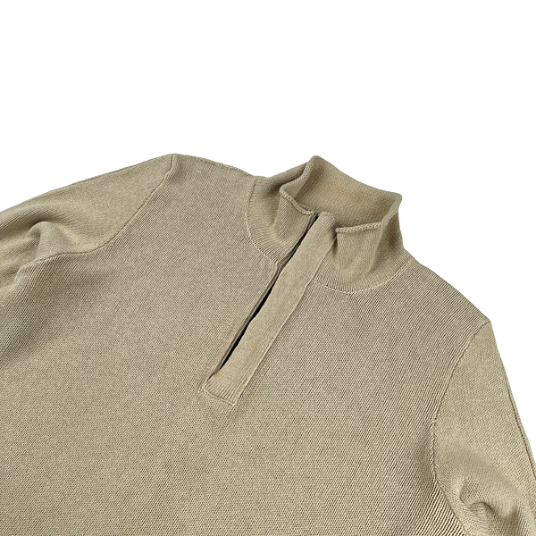 Stone Island 2003 Beige Silk Blend Vintage Knit Pullover - XL