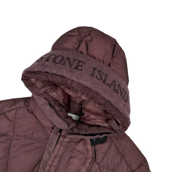 Stone Island 2018 Blush Long Down Filled Parka Jacket - Large