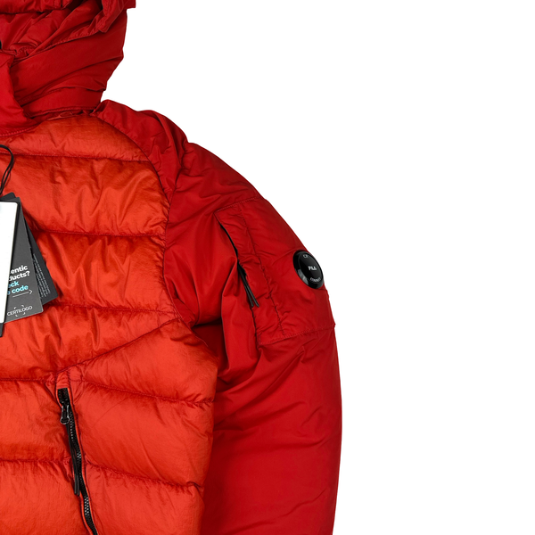 CP Company X Fila Red D D Shell Down Filled Goggle Jacket - Large