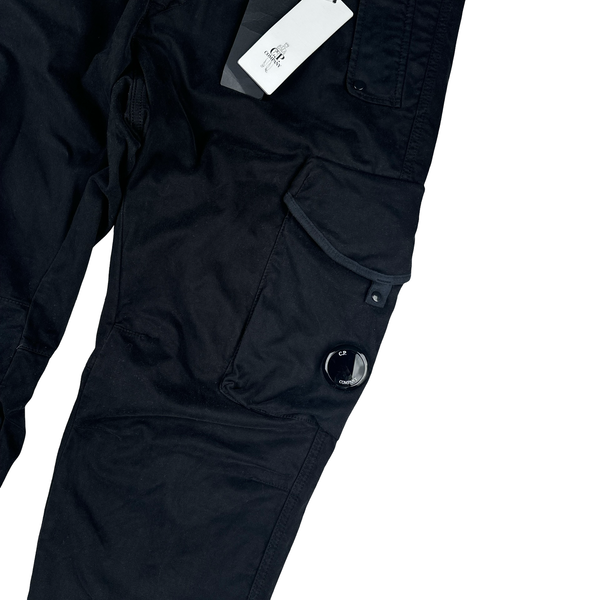 CP Company Black Stretch Ergonomic Fit Cargo Trousers - 3XL