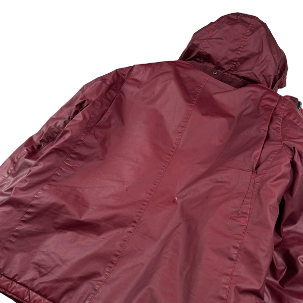Stone Island 2011 Cherry Red Multipocket Mussola Gommato Jacket - Large
