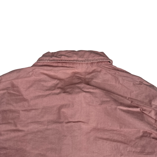 Stone Island 2021 Pink Cotton Zipped Overshirt - Large