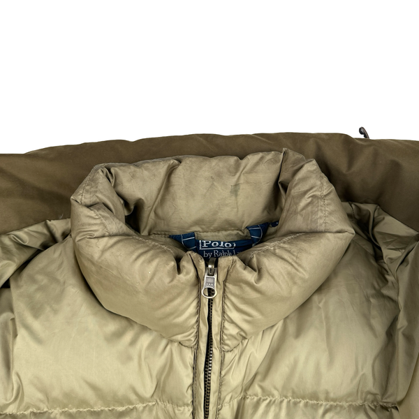 Ralph Lauren Tan 2 in 1 Zip up Puffer Jacket - Large