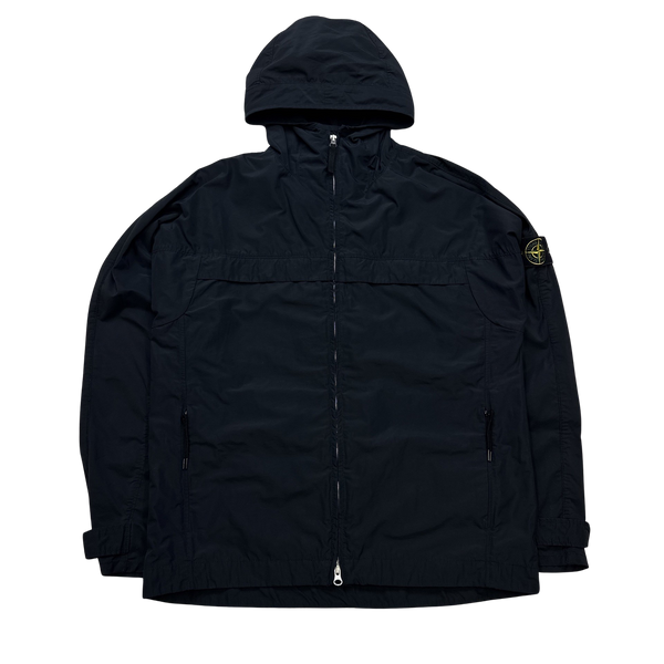 Stone Island 2020 Micro Reps Black Rain Jacket - Medium