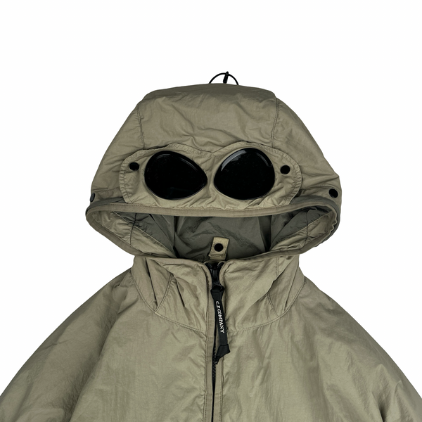 CP Company Khaki GDP Hooded Polartec Goggle Jacket - Small