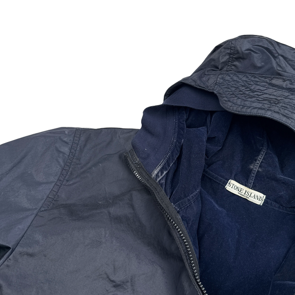 Stone Island 2008 Shimmer Velour Lined Nylon Jacket - XXL