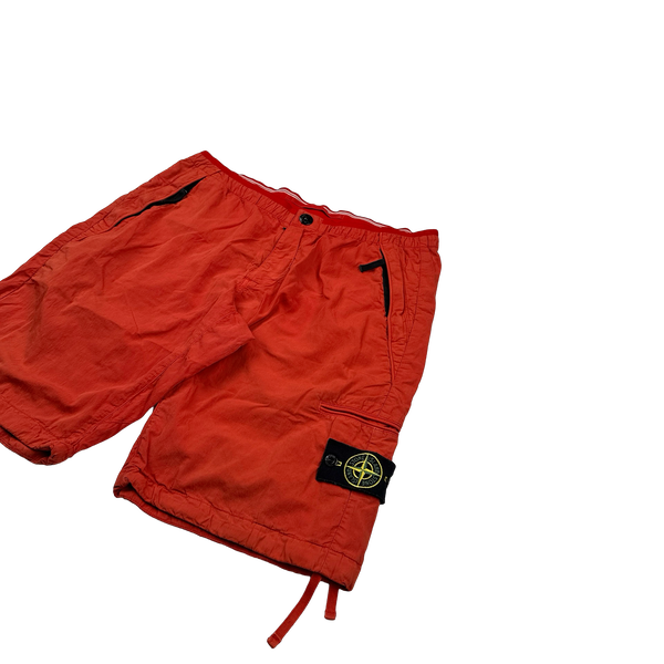 Stone Island 2012 Red Cotton Cargo Shorts - 33"
