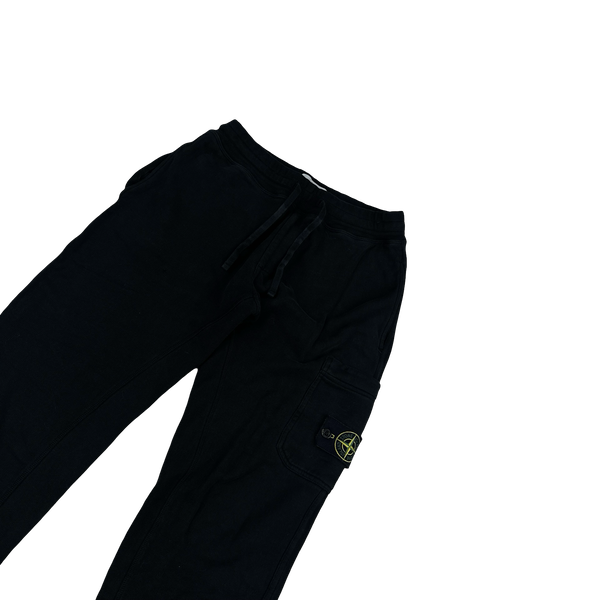 Stone Island 2016 Black Cotton Cargo Joggers - Small