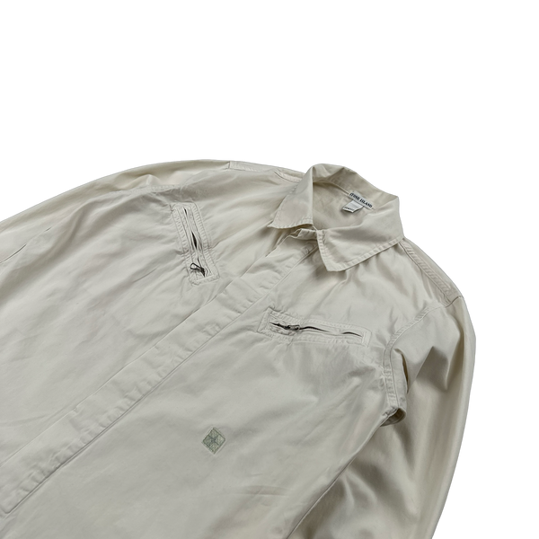 Stone Island 2001 Vintage Cotton Compass Patch Buttoned Shirt - Small