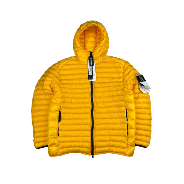 Stone Island Yellow Loom Woven R Nylon Down TC Puffer - XL