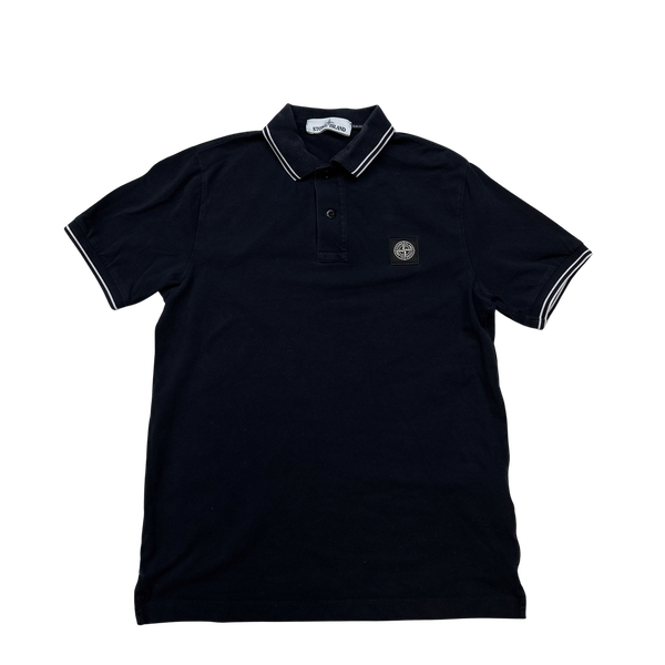 Stone Island Charcoal Polo Shirt - Small