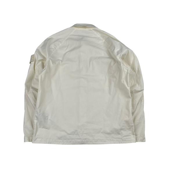 Stone Island 2020 White Thick Cotton Ghost Piece Overshirt - Large