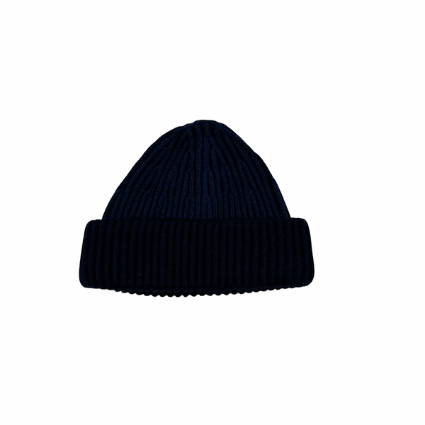 Stone Island 2014 Blue Two Tone Ribbed Wool Beanie