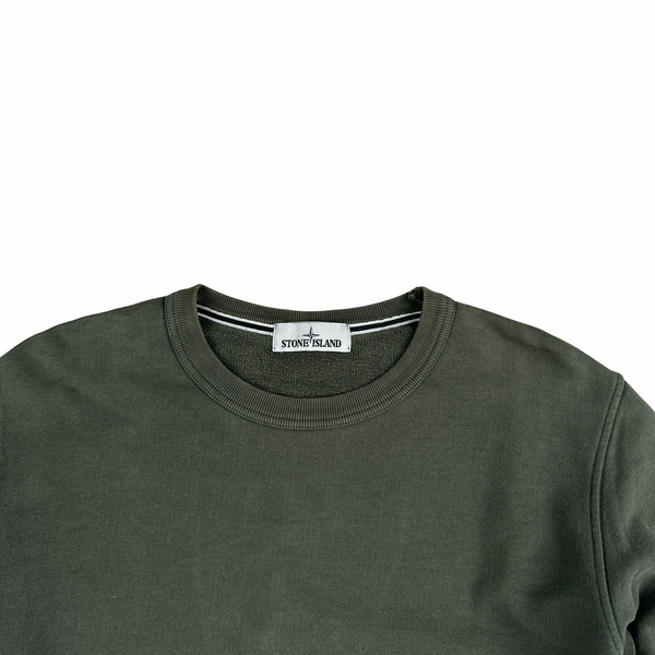 Stone Island 2015 Green Cotton Crewneck Sweatshirt - Large