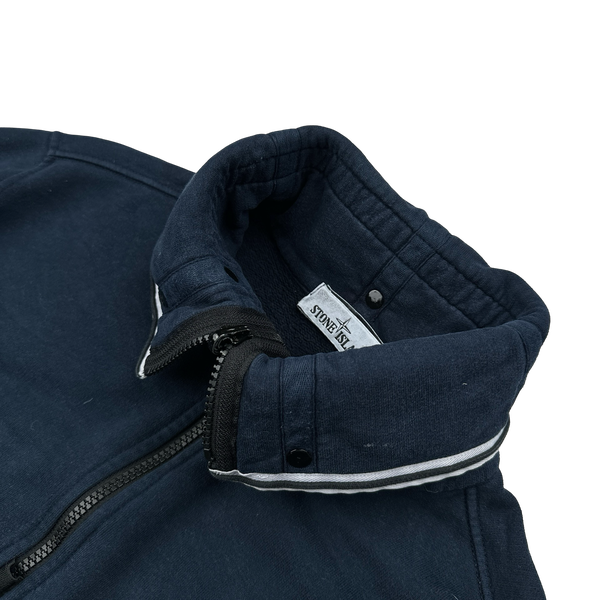 Stone Island 2021 Navy High Neck Collared Jumper - Medium