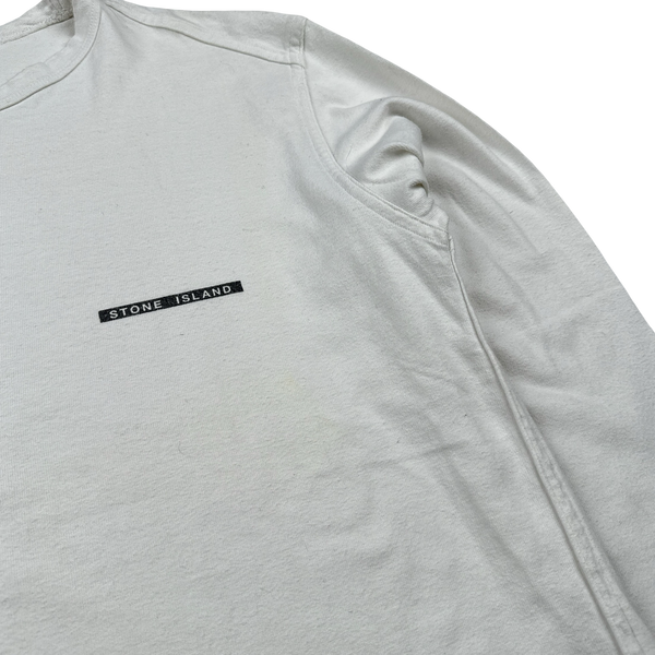 Stone Island Vintage 2000 Spellout Cotton Longsleeve Crewneck T Shirt - Medium