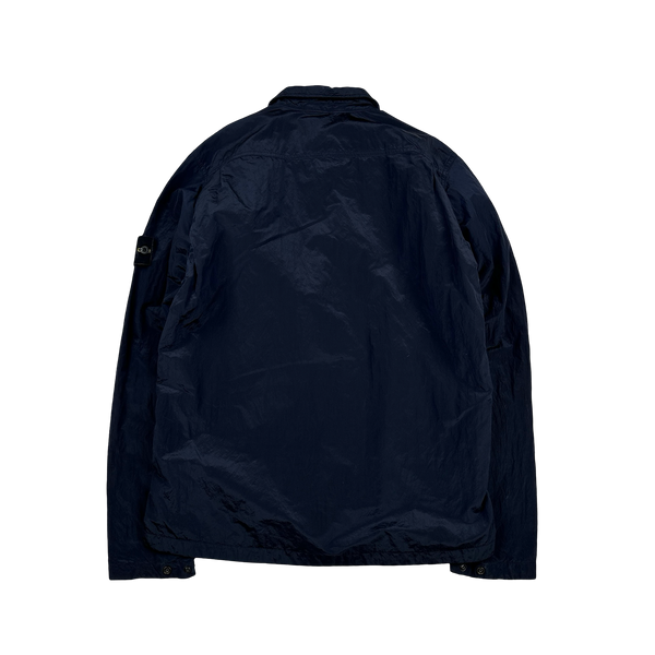 Stone Island 2017 Blue Nylon Metal Shimmer Overshirt - Medium