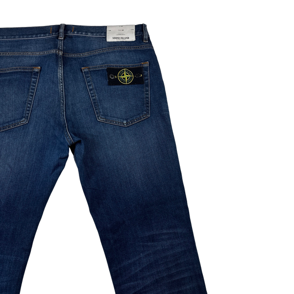 Stone Island Blue Slim Fit Denim Jeans - 36"