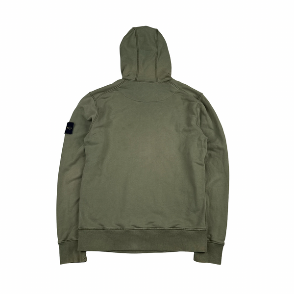 Stone Island 2020 Green Cotton Pullover Hoodie - Small