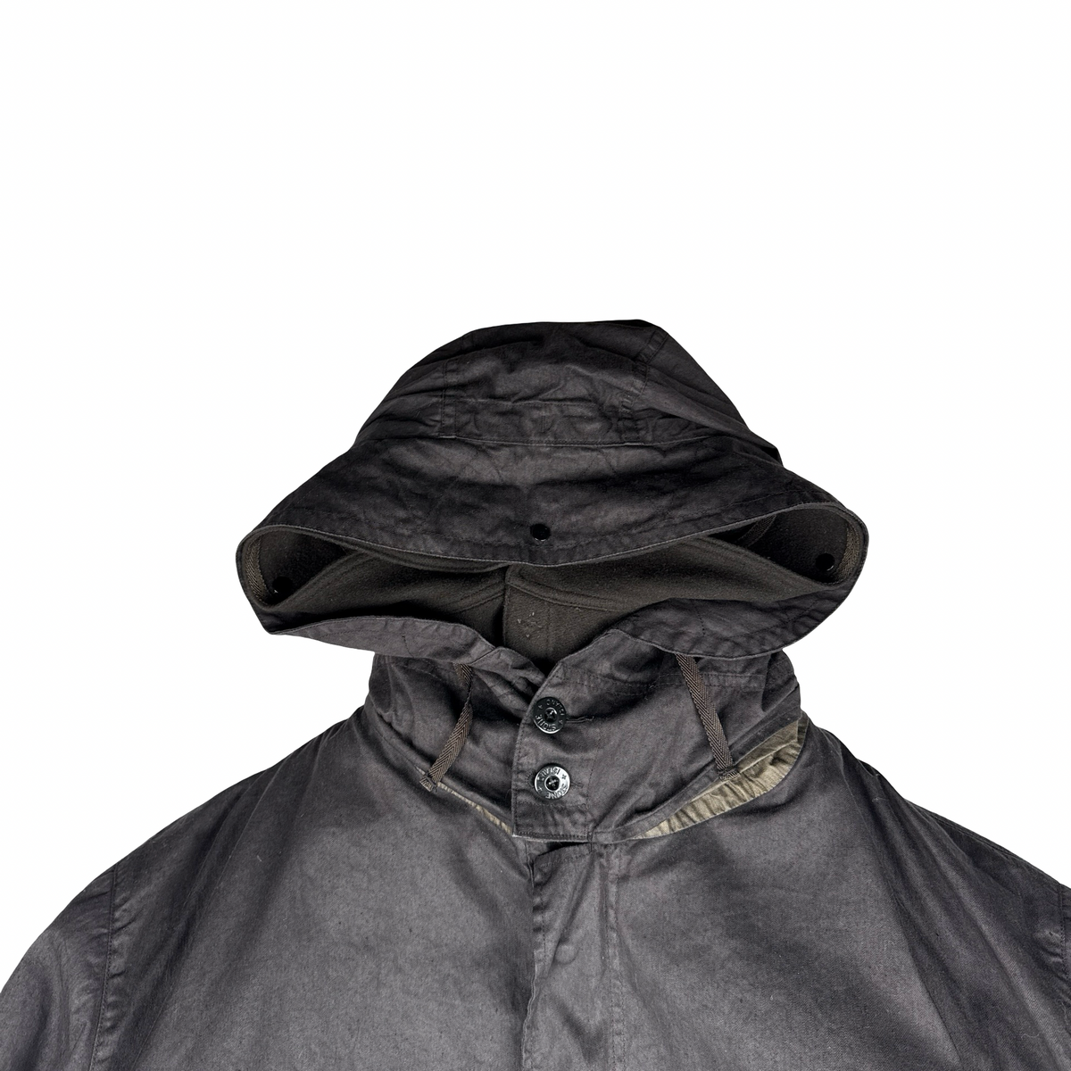 Stone Island 2005 Washed Black Lino Flax Dutch Rope Liner Jacket - XL ...